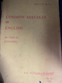 Image of Common Mistakes in English : As Used in Indonesia