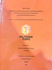 Image of MEMBANGUN KAMPANYE SOSIAL KREDIT KARBON UNTUK GENERASI Z : STRATEGI PENYUNTINGAN SERIES “TREEVOLUTION” DI AKUN INSTAGRAM @treevolution.id