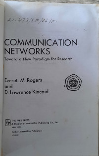 Image of Communication Networks : Toward a New Paradigm for Research