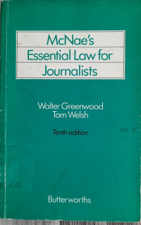 Image of McNae's Essential Law or Journalists