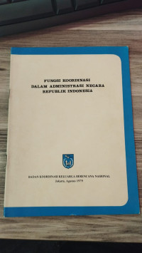 Image of fungsi koordinasi dalam administrasi negara republik indonesia