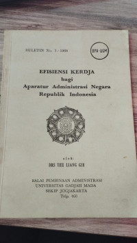 Image of efisiensi kerdja bagi aparatur administrasi negara republik indonesia