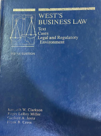 Image of West's Business Law : Text, Cases, Legal and Regulation Environtment