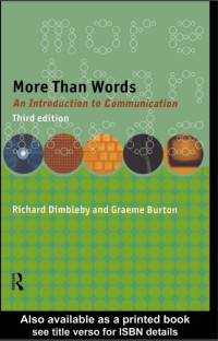 Image of An introduction to communication Third Edition
